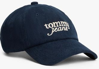 Tommy Hilfiger Womens Tommy Jeans Script Corduroy Baseball Cap - Navy