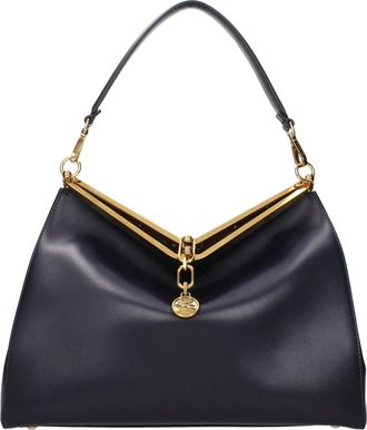 Etro Etro Donnas Borse a spalla Vela Pelle Blu/Blu Navy