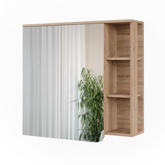 Vicco Armario Con Espejo Karen, Sonoma/azul, 80 X 75 Cm Con Espejo