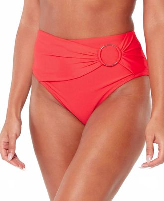 Bar III Ring High-Rise Bikini Bottoms In Rosella