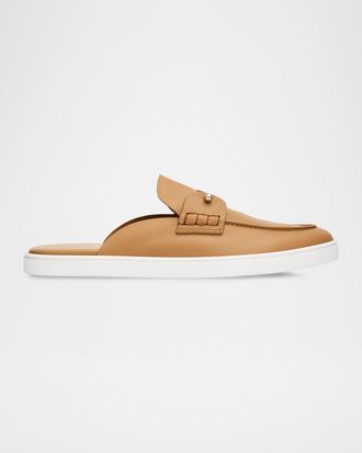Christian Louboutin Men & apos;s Chanme Leather Slides
