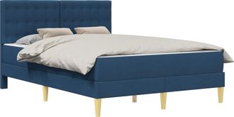 vidaXL Estructura De Cama Con Colch&oacute;n Azul 120 X 190 Cm Tela Vidaxl
