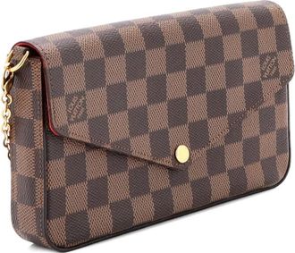 Louis Vuitton Borsa a tracolla Felicie Pochette Damier - Marrone