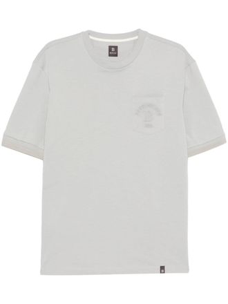 Boggi Milano logo-embossed T-shirt - men - Organic Cotton/Cotton - M - Grey