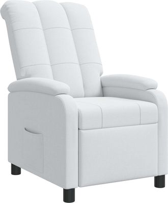 vidaXL Recliner Blanco Tela Vidaxl