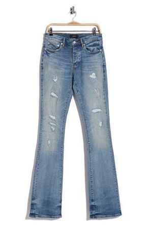 Purple Super Stack Flare Jeans in Light Indigo at Nordstrom Rack, Size 30