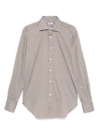 Kiton Geometrisch gemustertes Hemd - Braun