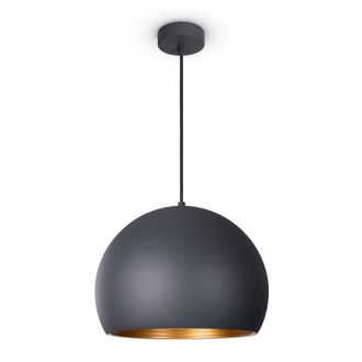 Paco Home Paco Home - L&aacute;mpara De Suspensi&oacute;n Comedor Colgante Cocina Mesa Comedor Industrial Moderna L&aacute;mpara Colgante - Antracita, Oro (&oslash;36cm)