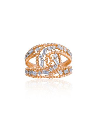 Diana M. Jewels Fine Jewelry 14K Rose Gold 0.46 Ct. Tw. Diamond Half-Eternity Ring