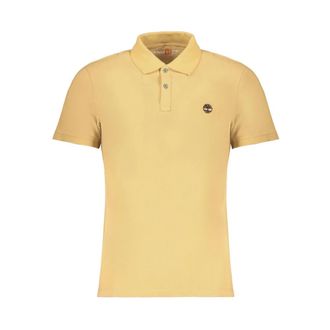 Timberland Polo Shirts, male, Beige, Size: L Beige Cotton Slim Fit Polo Shirt