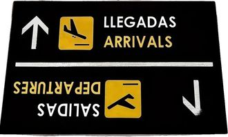 OEM Zerbino A Tema Aereo, Antiscivolo, 3 Pezzi, 50x80 Cm