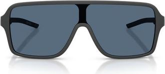 Ferrari 132mm Rectangular Sunglasses in Matte Dark Grey /Dark Blue at Nordstrom