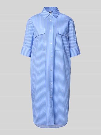 Joop Relaxed Fit Hemdblusenkleid mit Brusttaschen Modell Daliya in Blau, Gr&ouml;&szlig;e 34