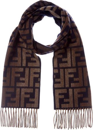 Fendi Fendi Ff Logo Wool & Cashmere-Blend Scarf