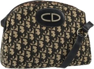 Dior Pre-owned Cross Body Bags, female, Black, Size: ONE SIZE Pre-owned Trotter Canvas Shoulder Bag