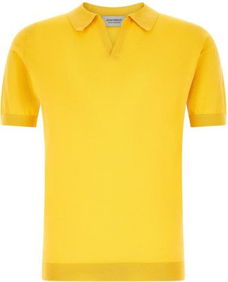 John Smedley Yellow Noah polo shirt