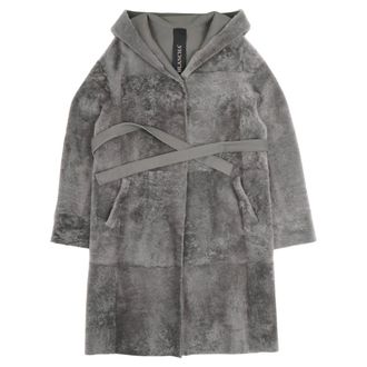 BLANCHA Reversible Shearling Coat - female - Blancha - Belted Coats - Gray - S - Coats