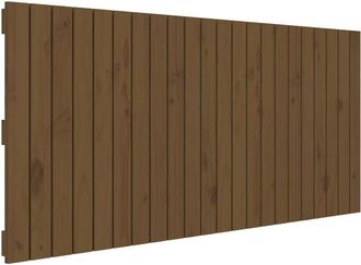 vidaXL Cabecero Cama Pared Madera Maciza Pino Marr&oacute;n Miel 140x3x60 Cm Vidaxl