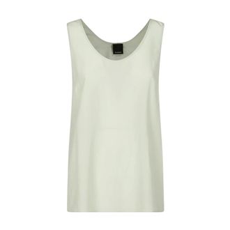 Pinko Sleeveless Tops, female, Green, Size: XL Crazy Top