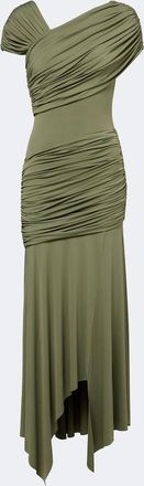 De La Vali Hela asymmetric ruched jersey mididress