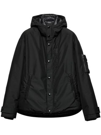 Prada Technical Fabric Down Jacket With Hood