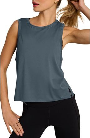 Rhone Serene Crop Performance Tank in Blue Granite at Nordstrom, Size X-Large
