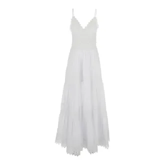 Charo Ruiz Ibiza Midi Dresses, female, White, Size: S Long Dress Cindy