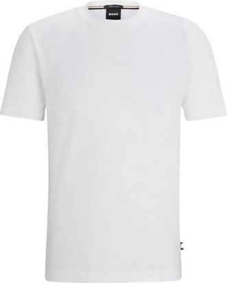 HUGO BOSS T-shirt met ronde hals - Heren - T-shirts - Wit - L - Katoen - Tops