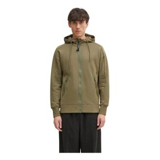 C.P. Company C.P. Company - Sudadera con capucha y cremallera suave - Sweatshirts & Hoodies - Hombre - Verde - L