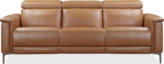 HOME AFFAIRE 3-Sitzer »Lund, mit manueller und elektrischer Relaxfunktion« in 2 Sitzen (links u. rechts), USB-C, Echtleder, Kunstleder, Webstoff