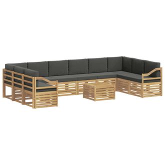 vidaXL Conjunto De Sof&aacute;s De Exterior 8 Pcs Blanco Y Antracita Vidaxl