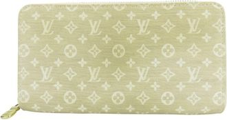 Louis Vuitton Monogram Mini Lin Beige Dune Monogram Mini Lin Long Wallet (Bi-Fold) (Pre-Owned)
