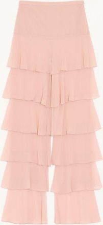 Valentino Pantaloni In Light Georgette Donna ROSA 36