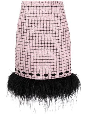 Huishan Zhang Gonna Valerian midi con decorazione - Rosa