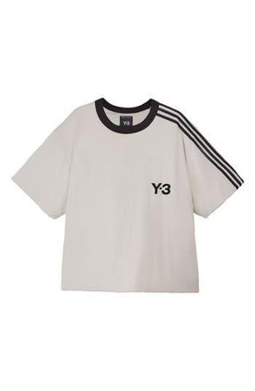 adidas Padded 3-Stripes T-Shirt in Chalk Pearl at Nordstrom Rack, Size Large