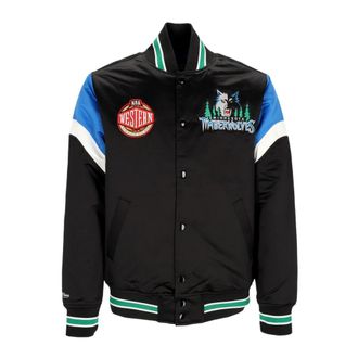 Mitchell & Ness NBA Bomberjack Minnesota Timberwolves Viering - Heren - Bomber jackets - Veelkleurig - S - Wol - Jassen