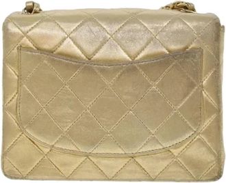 Chanel Pre-owned Vintage Mini Tas - Dames - Vintage Mini Tas - Geel - ONE Size - Leer - Vintage