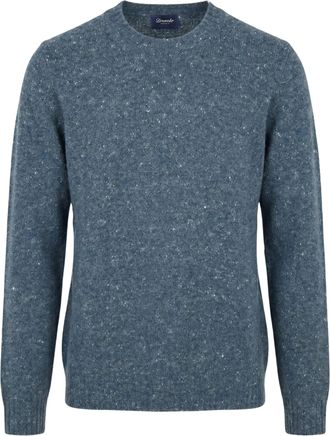 Drumohr Flecked-Knit Wool Crew Neck Sweater