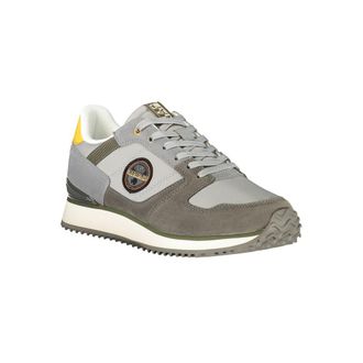 Napapijri Suede and Nylon Colorblock Sneaker - Gray