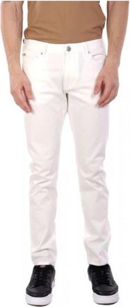 Emporio Armani J06 Slim-fit Jeans - Heren - Slim Fit Jeans - Wit - W32 - Leer - Jeans