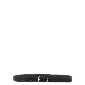 Saint Laurent Cassandre Belt - male - Saint Laurent - Belts - Black - 105 CM - Accessories