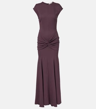 Tove Ames gathered jersey maxi dress