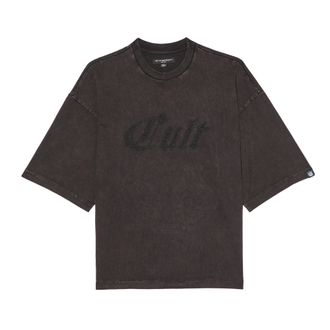 Cult of Individuality Cults Oversized Short Sleeve Crew Neck Tee Metal Logo in Vintage Charcoal