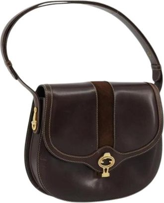 Gucci Pre-owned Shoulder Bags, female, Brown, Size: ONE SIZE Pre-owned Vintage Shoulder Bag