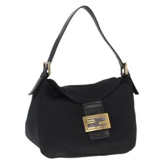 Fendi Pre-owned Vintage Nylon Schoudertas - Dames - Pre-owned - Zwart - Maat: ONE Size Nylon