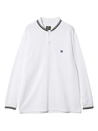 Needles Polo in cotone con logo - Bianco