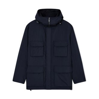 Armani Winter Jackets, male, Blue, Size: XL Blouson Jacket