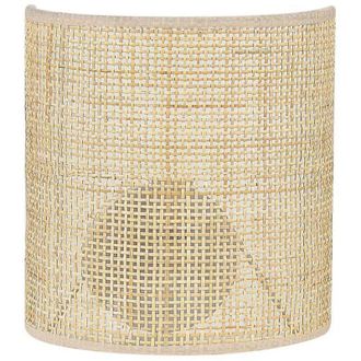 Beliani Lampada da parete in rattan naturale con paralume in stile boho Cario
