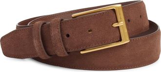 Nordstrom Pavel Suede Double Keeper Belt in Brown Bitter at Nordstrom, Size 36