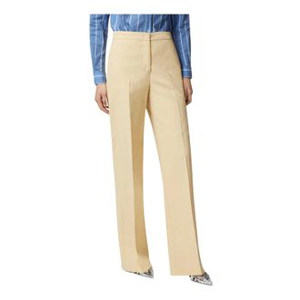 Pinko Jacopone Pantalone - female - PINKO - Wide Trousers - Yellow - XS - Trousers